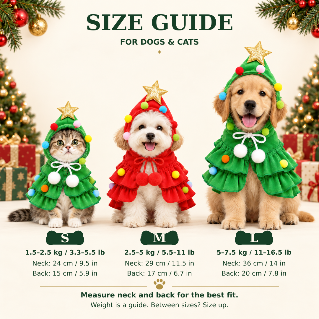 🎄 Christmas Tree Pet Cape